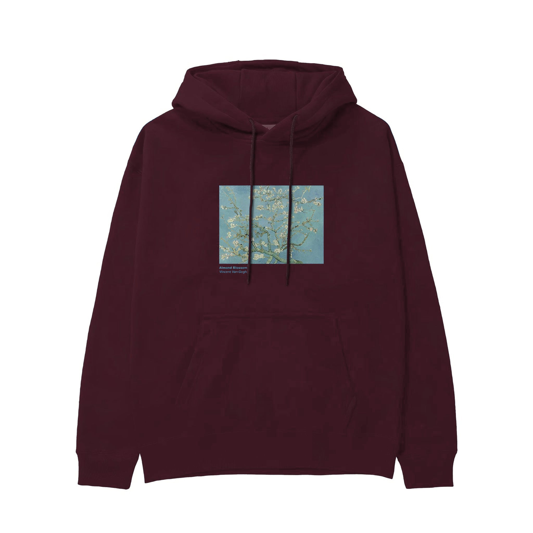 Almond Blossoms Hoodie — Bordo — Görsel 1