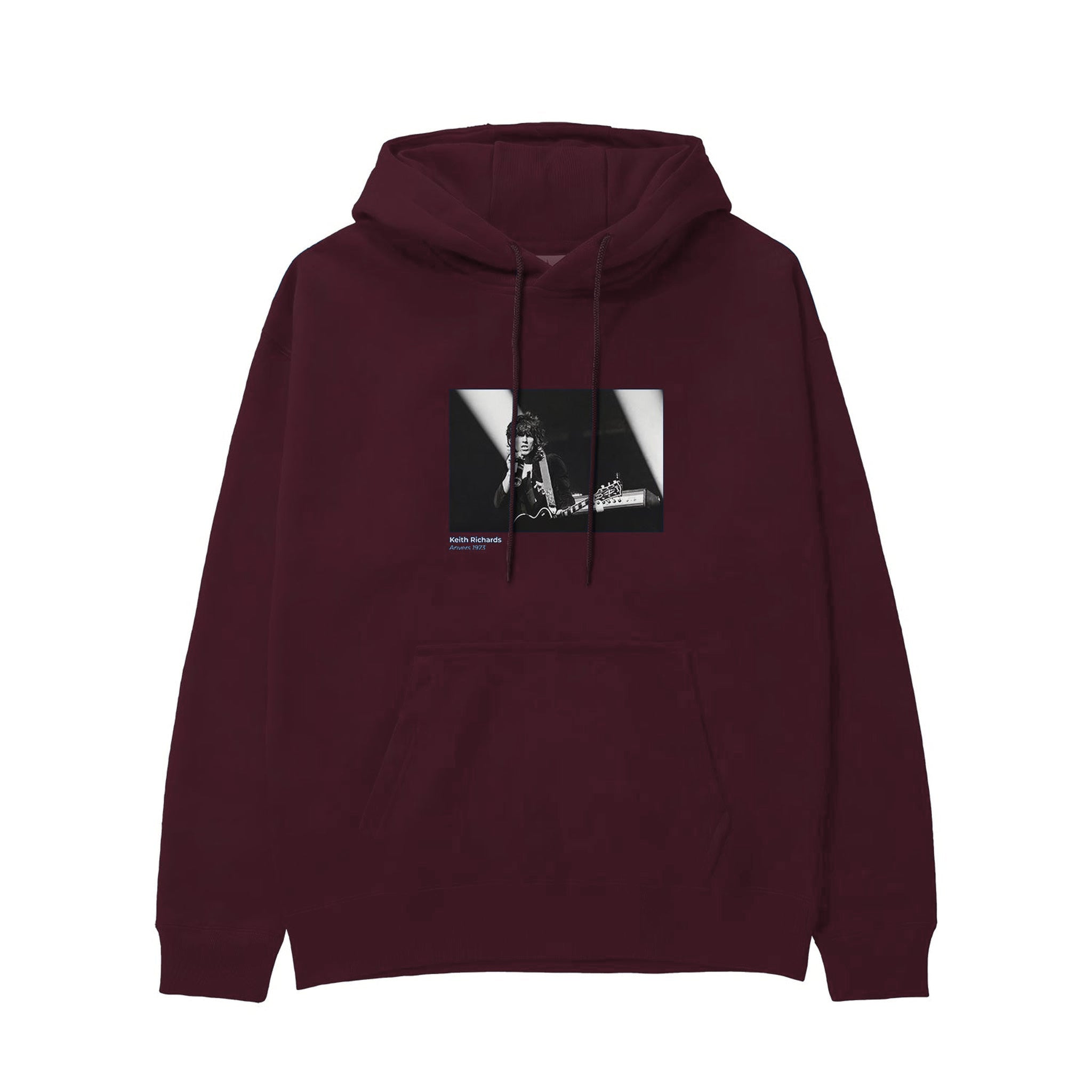 Keith Richards Anvers 1973 Hoodie — Bordo — Görsel 1