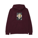 Albert Einstein / Homer Simpson Hoodie — Bordo — Görsel 1
