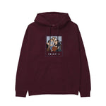 Friends Silüetli Hoodie — Bordo — Görsel 1