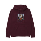 Friends Silüetli Hoodie — Bordo — Görsel 1