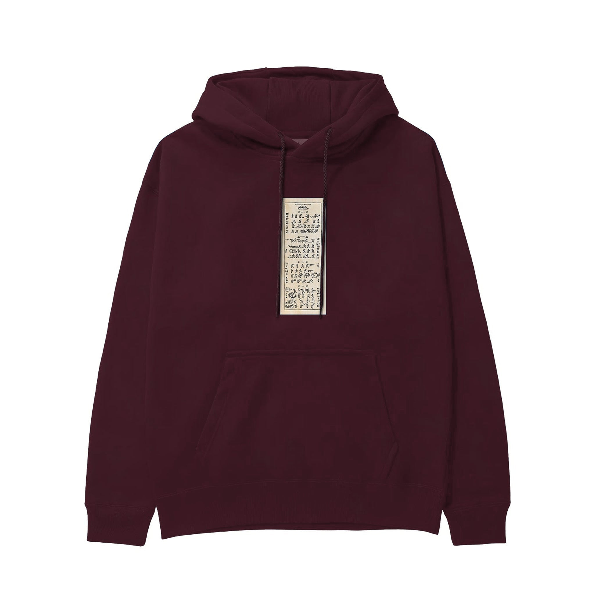 Avatar The Last Airbender Bending Scrolls Hoodie — Bordo — Görsel 1