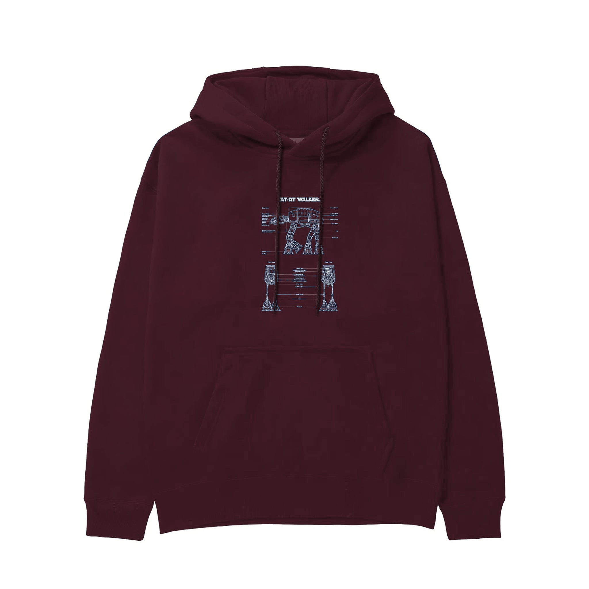AT-AT Walker Hoodie — Bordo — Görsel 1
