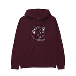 Wine Lover Cat Hoodie — Bordo — Görsel 1