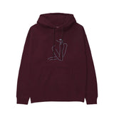 Women / Kadın Silüeti Hoodie — Bordo — Görsel 1