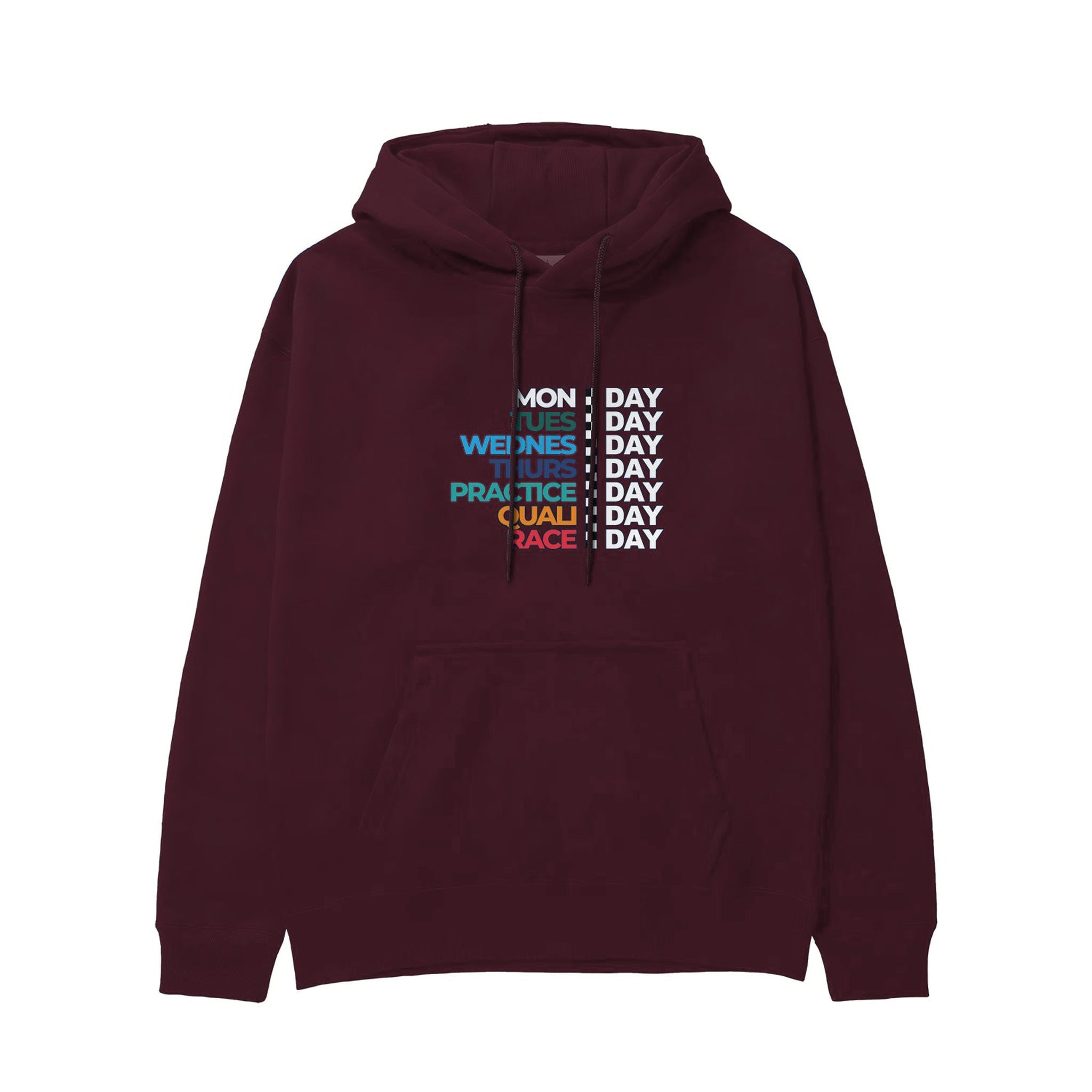 Formula 1 / Week Days Hoodie — Bordo — Görsel 1