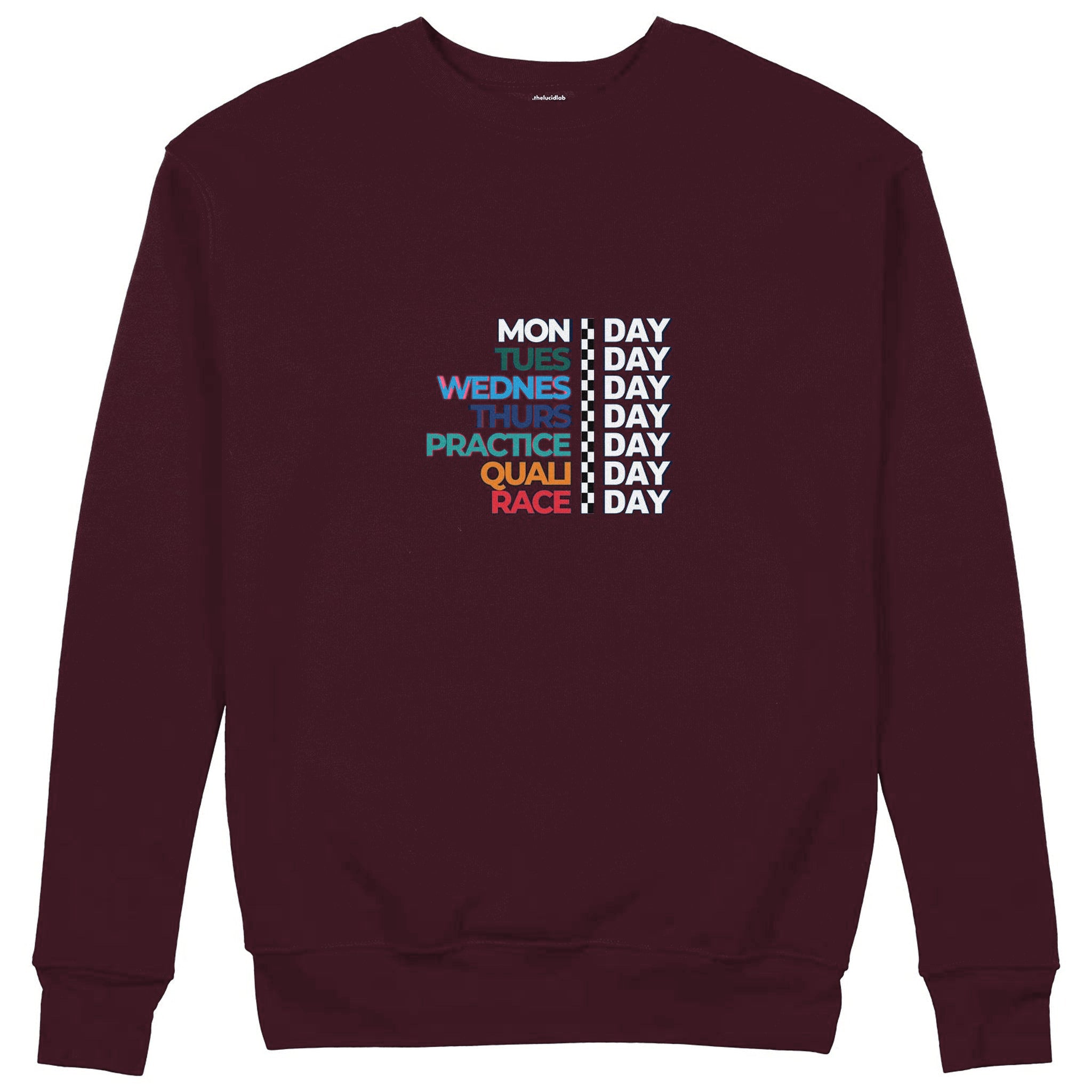 Formula 1 / Week Days Sweatshirt — Bordo — Görsel 1