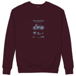 Harley Davidson Model 28B Motosiklet Sweatshirt — Bordo — Görsel 1