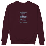 Harley Davidson Model 28B Motosiklet Sweatshirt — Bordo — Görsel 1