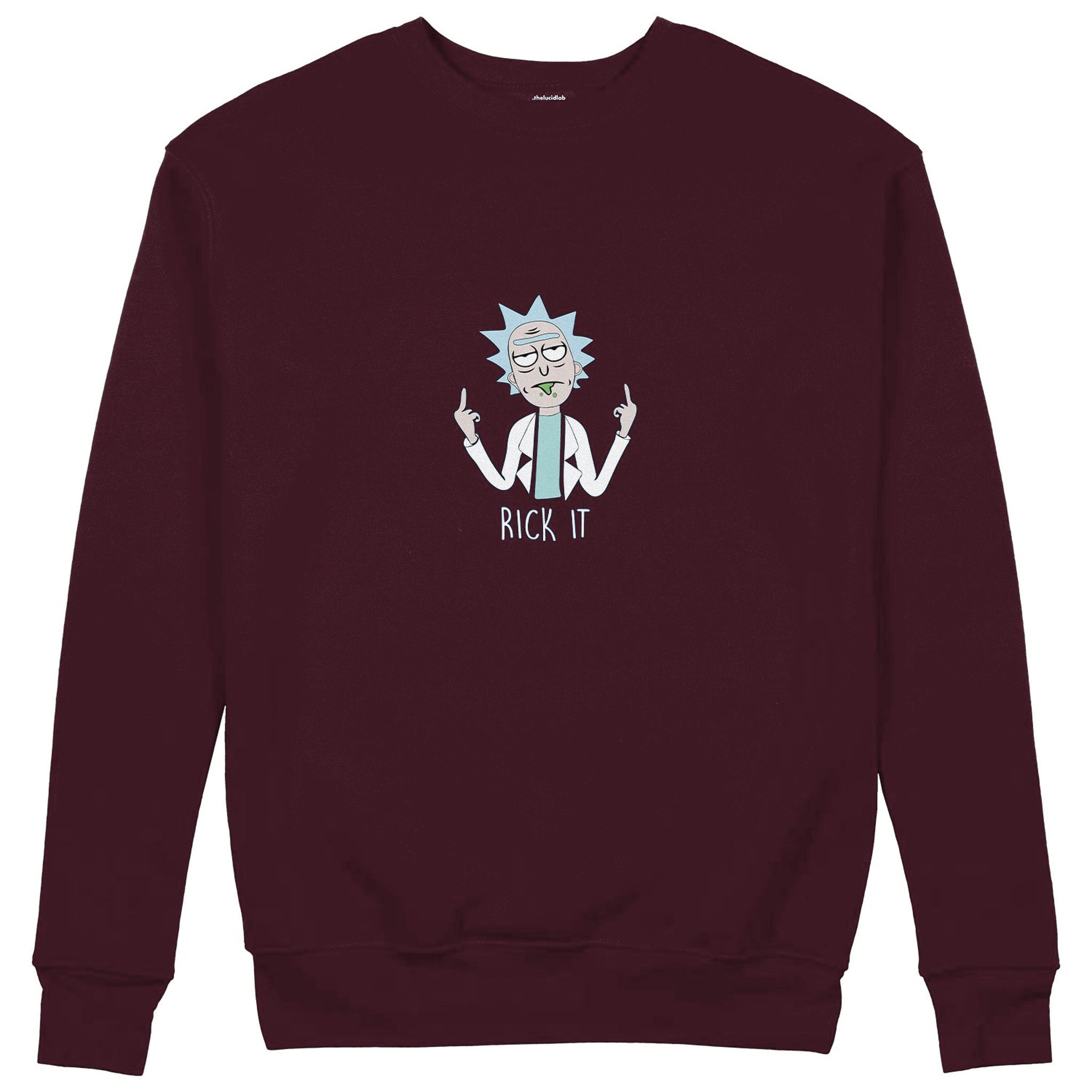 Rick It Sweatshirt — Bordo — Görsel 1