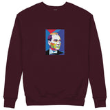 Atatürk Pop Art Sweatshirt — Bordo — Görsel 1