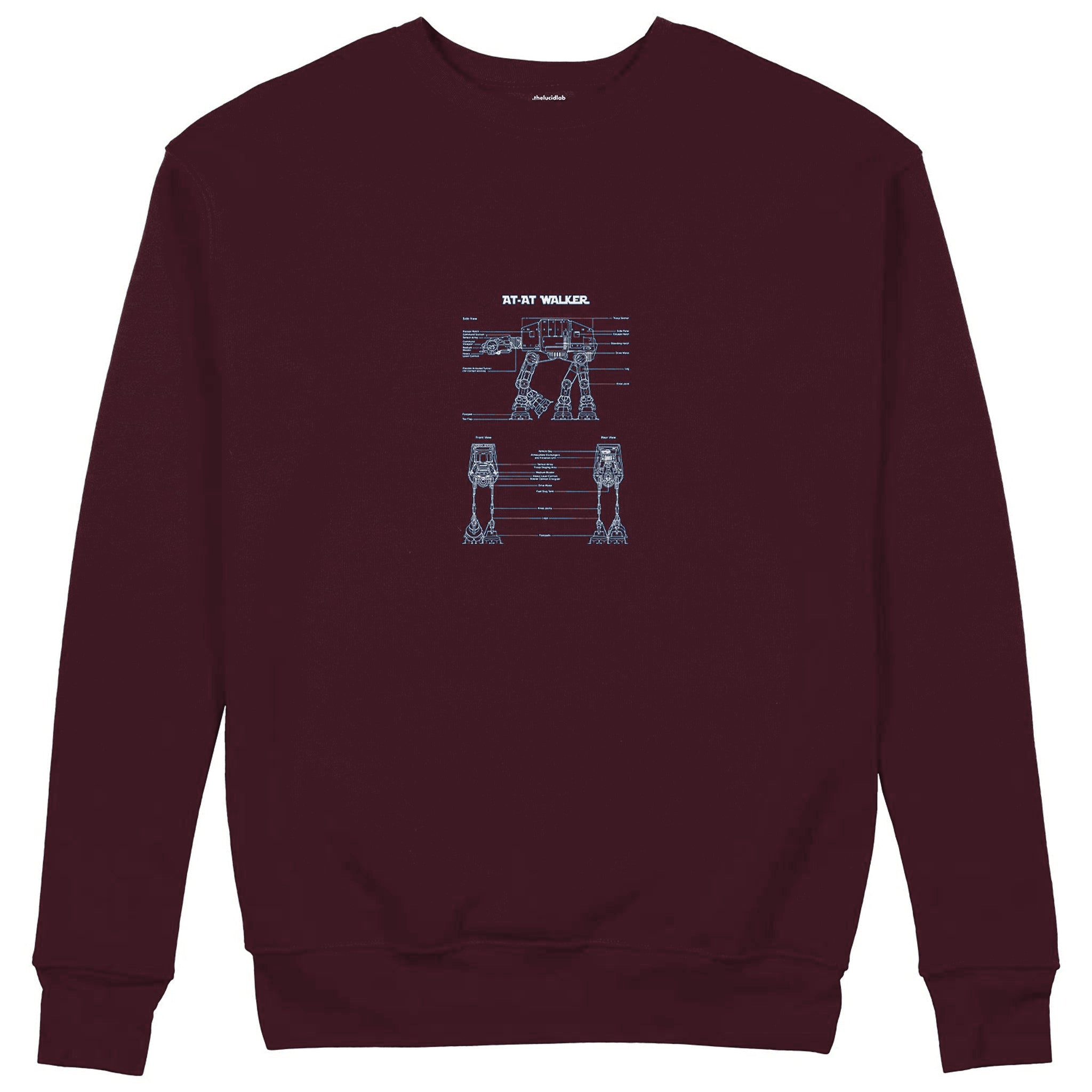 AT-AT Walker Sweatshirt — Bordo — Görsel 1