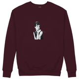 Audrey Hepburn Sweatshirt — Bordo — Görsel 1