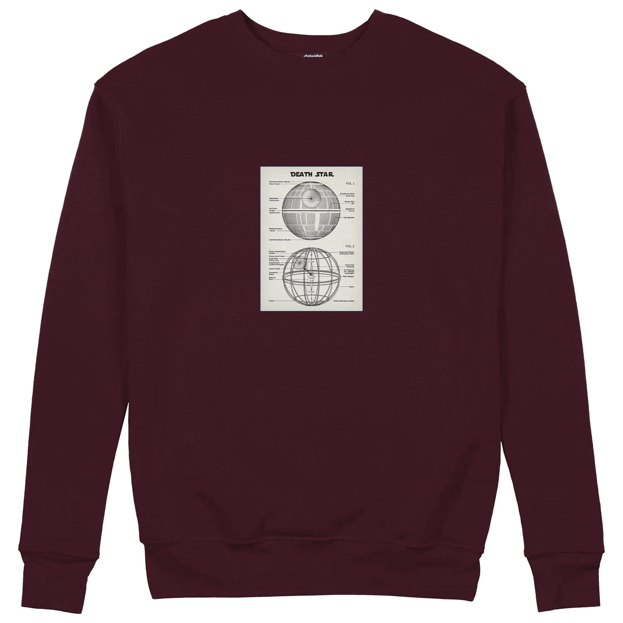 Death Star Sweatshirt — Bordo — Görsel 1