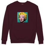 Andy Warhol / Marilyn Monroe Blue Sweatshirt — Bordo — Ön