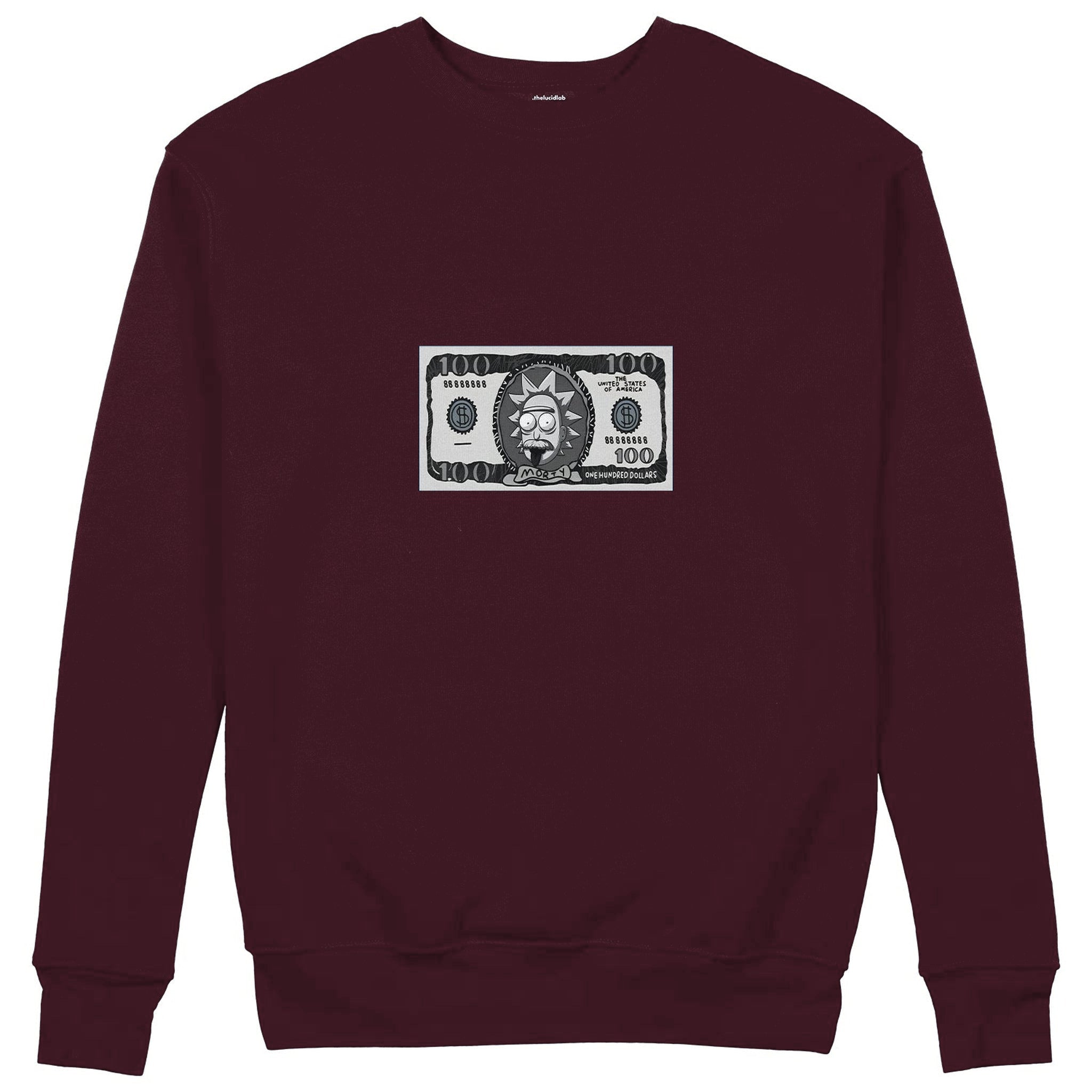 Morty Dollar Sweatshirt — Bordo — Görsel 1