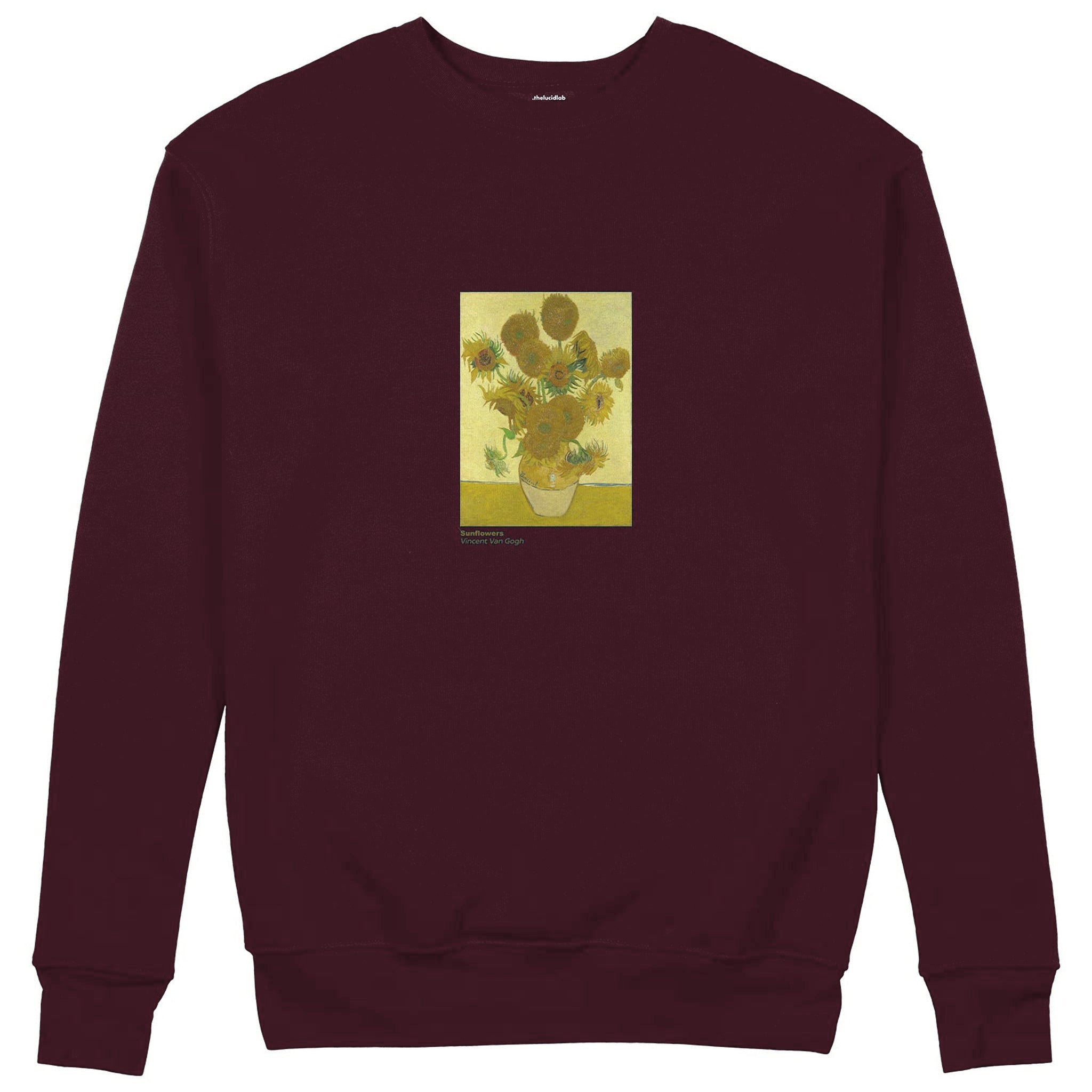 Sunflowers Sweatshirt — Bordo — Görsel 1