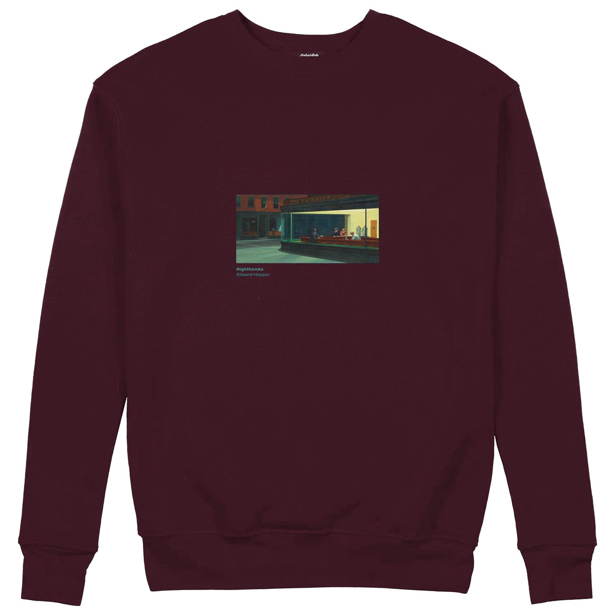 Nighthawks Sweatshirt — Bordo — Görsel 1