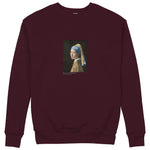 İnci Küpeli Kız Sweatshirt — Bordo — Görsel 1