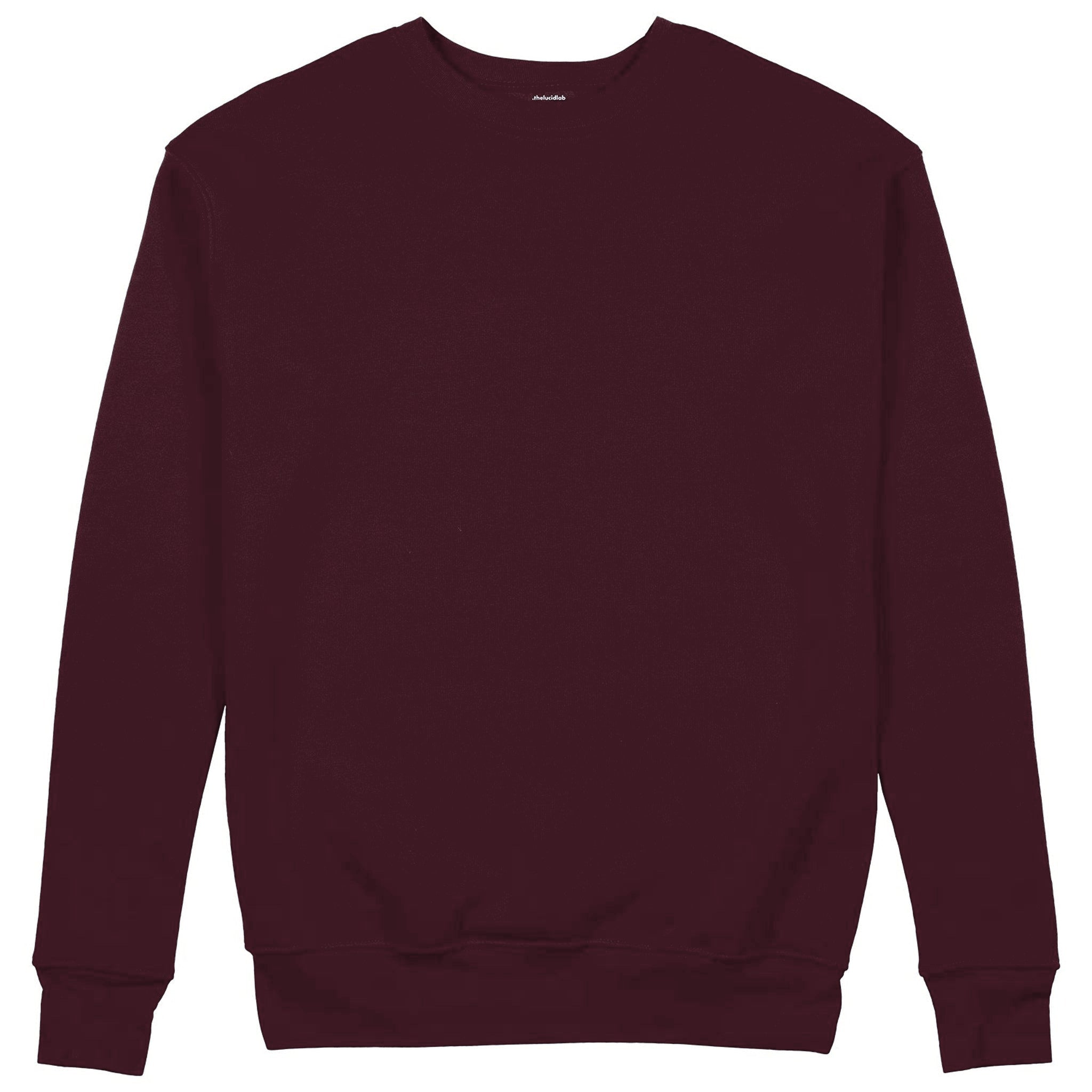 Basic Regular Fit Sweatshirt — Bordo — Ön