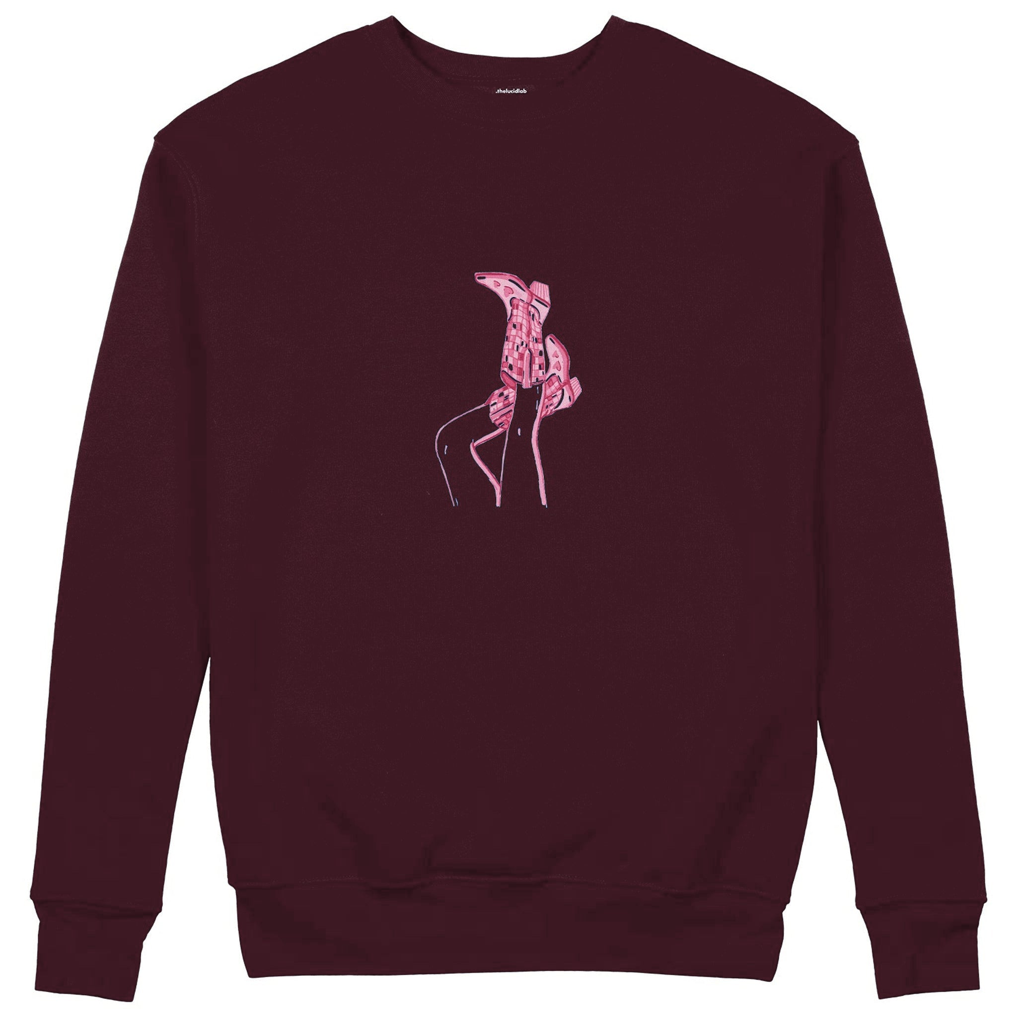 Hot Steps Sweatshirt — Bordo — Görsel 1