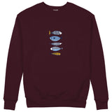 Marine Pattern Study Sweatshirt — Bordo — Ön