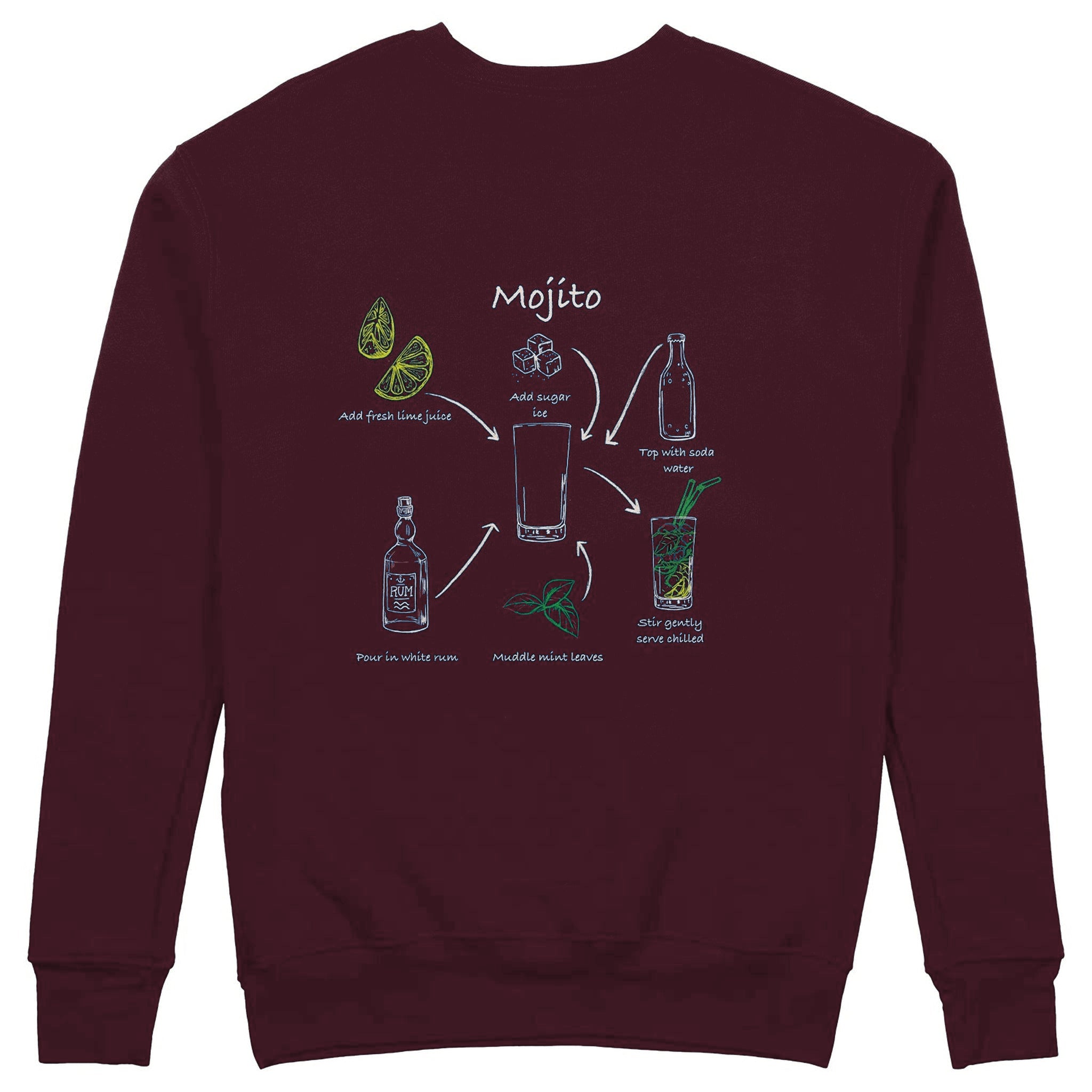 Mojito Sweatshirt — Bordo — Görsel 1