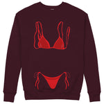 Red Bikini Sweatshirt — Bordo — Görsel 1