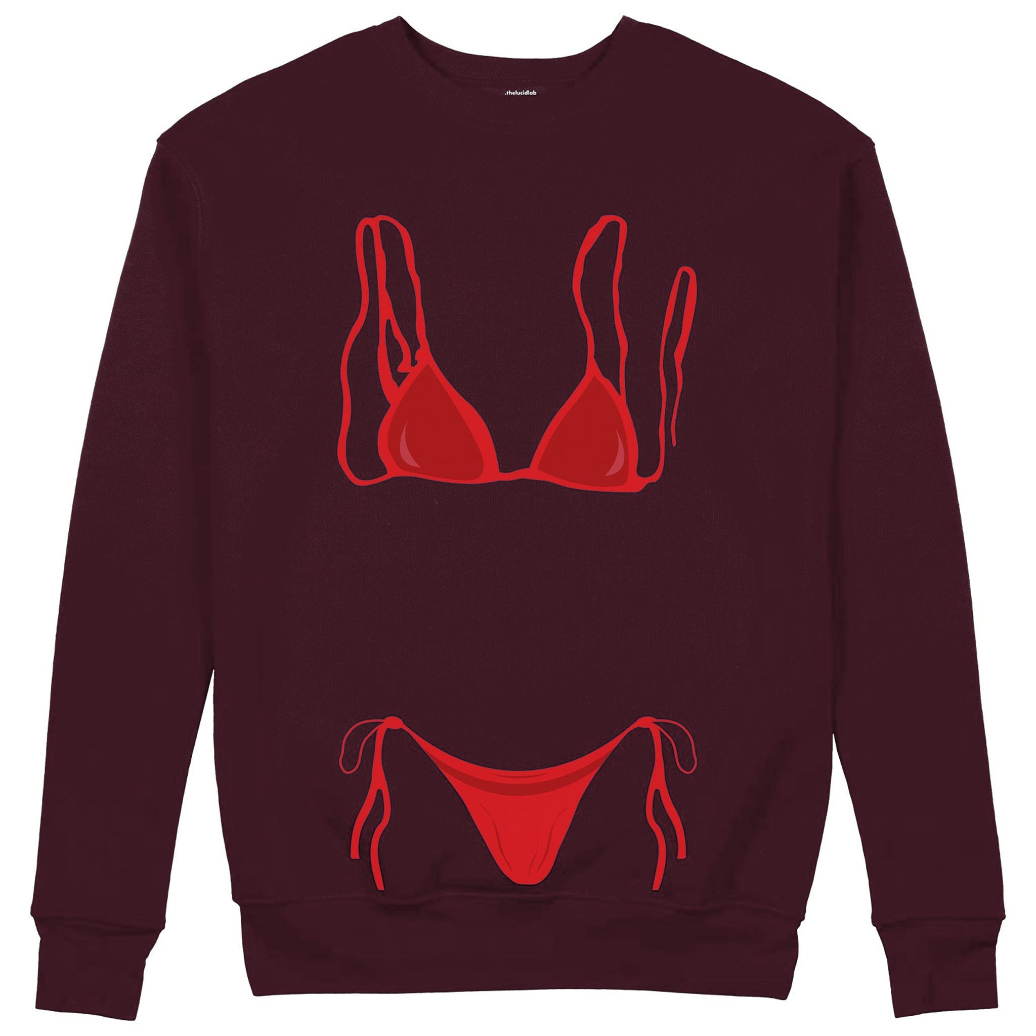 Red Bikini Sweatshirt — Bordo — Görsel 1