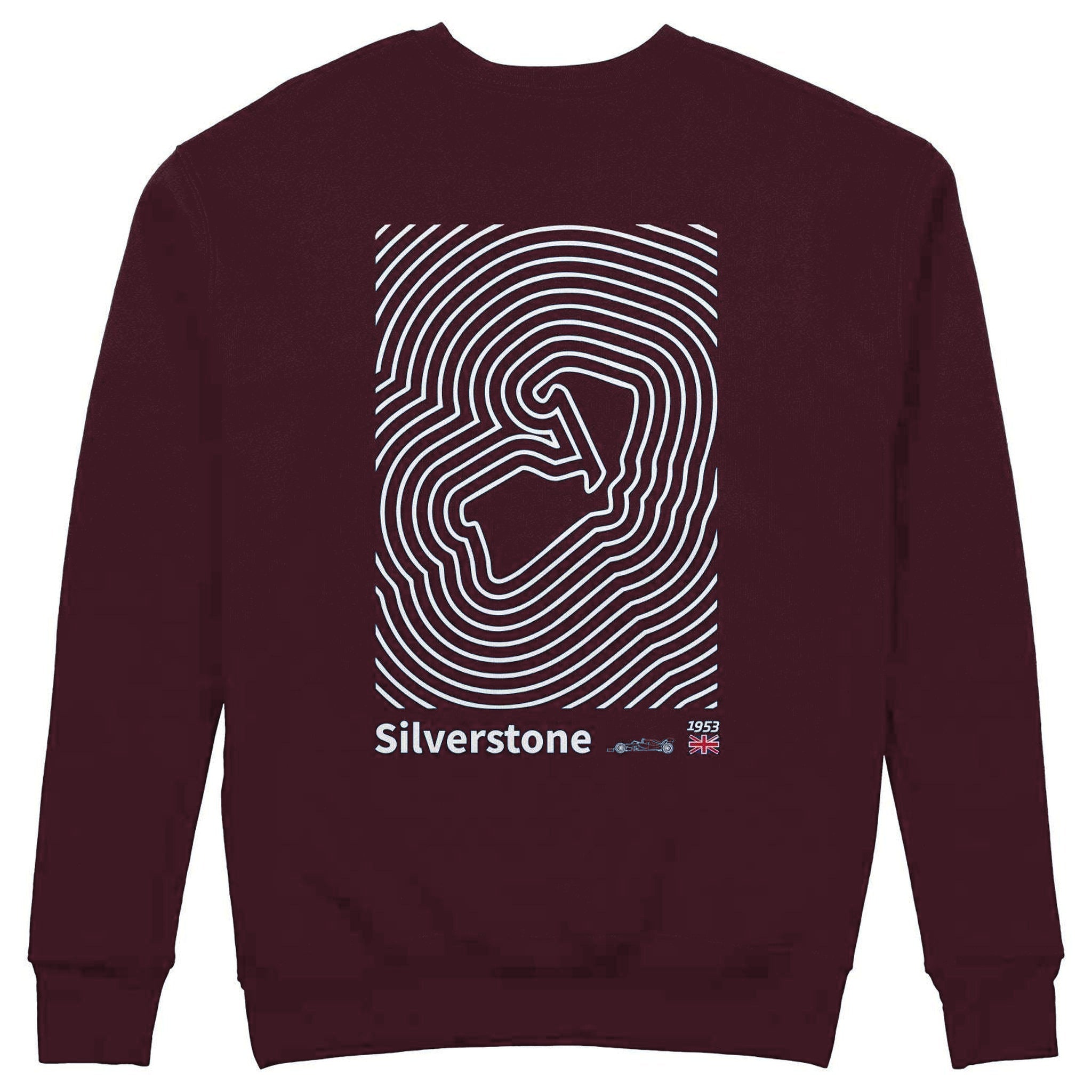 Silverstone Circuit Artwork Sweatshirt — Bordo — Görsel 1