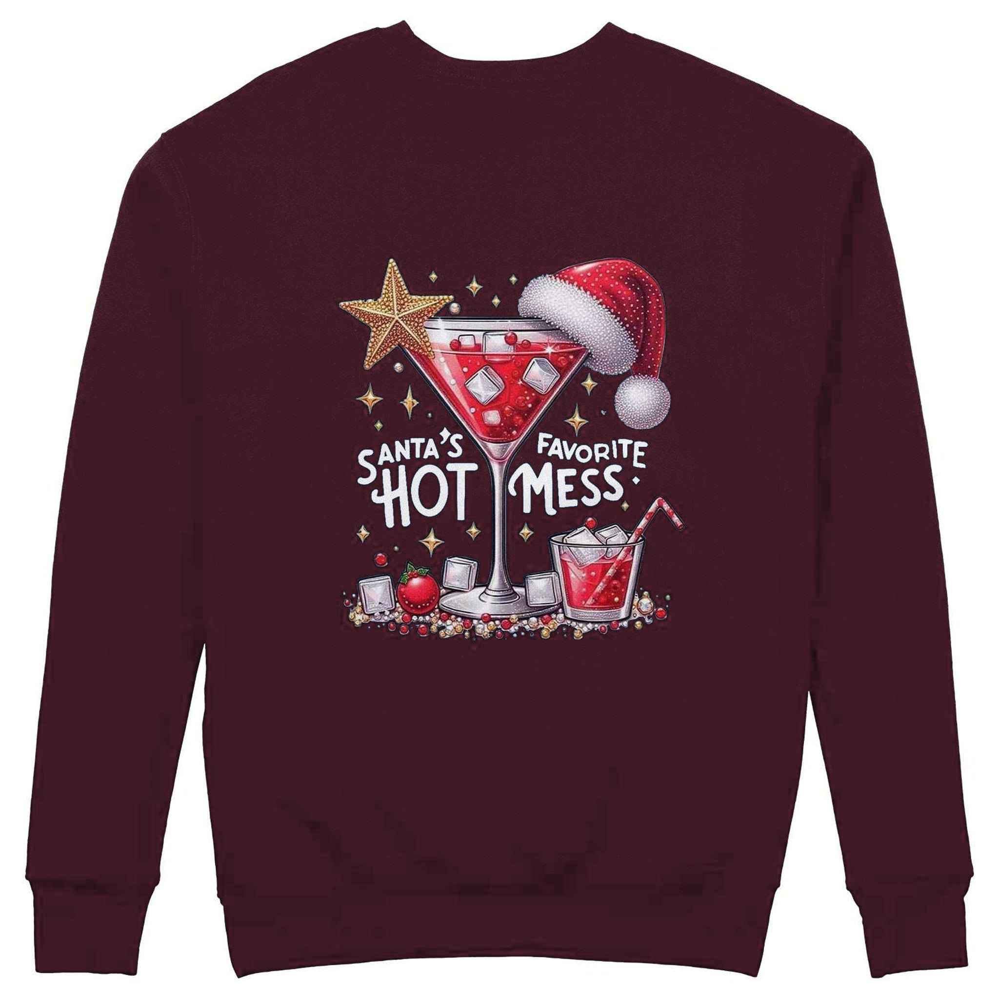 Hot Mess Sweatshirt — Bordo — Görsel 1