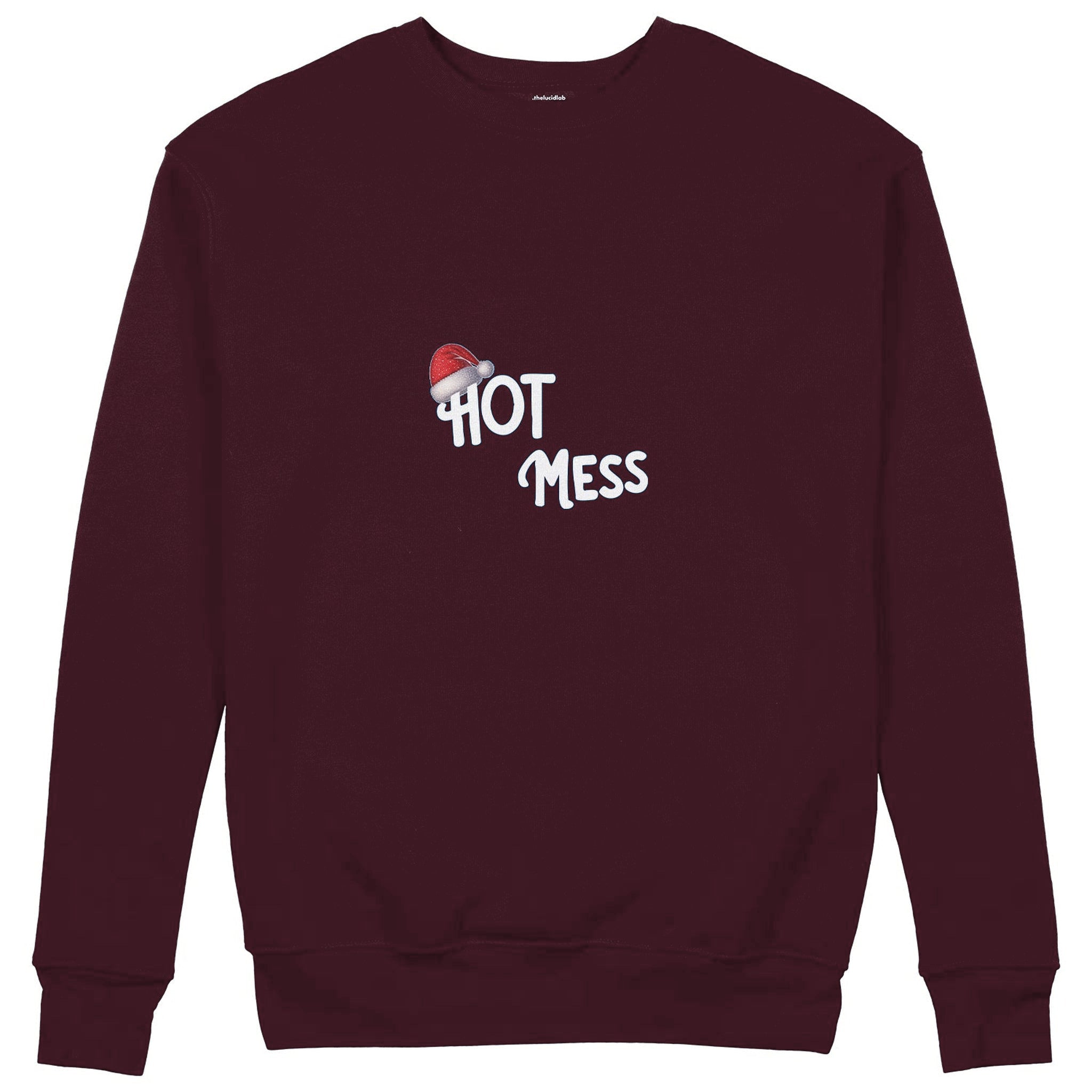Hot Mess Sweatshirt — Bordo — Görsel 2