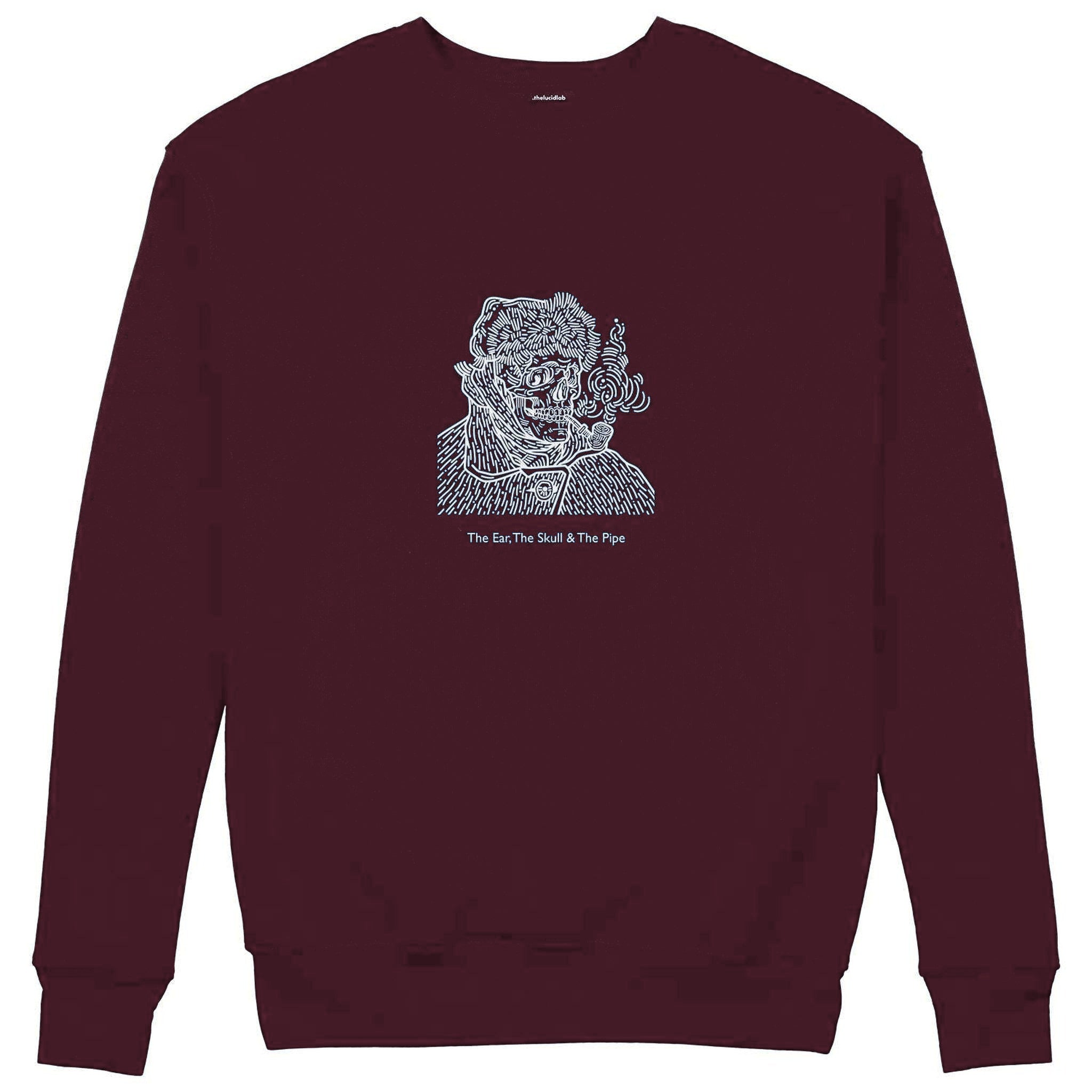 The Ear, The Skull & The Pipe Sweatshirt — Bordo — Görsel 1