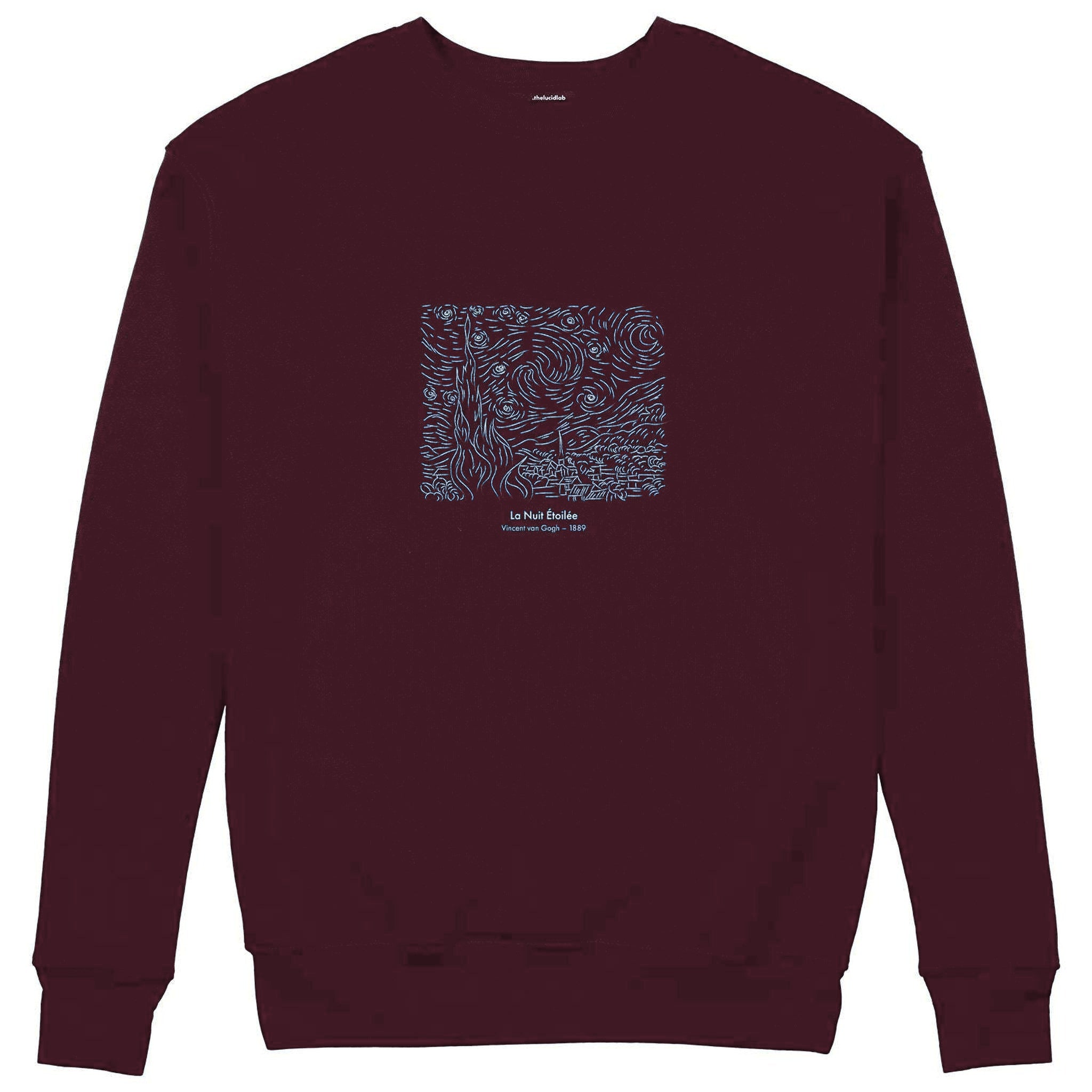 La Nuit étoilée Sweatshirt — Bordo — Görsel 1