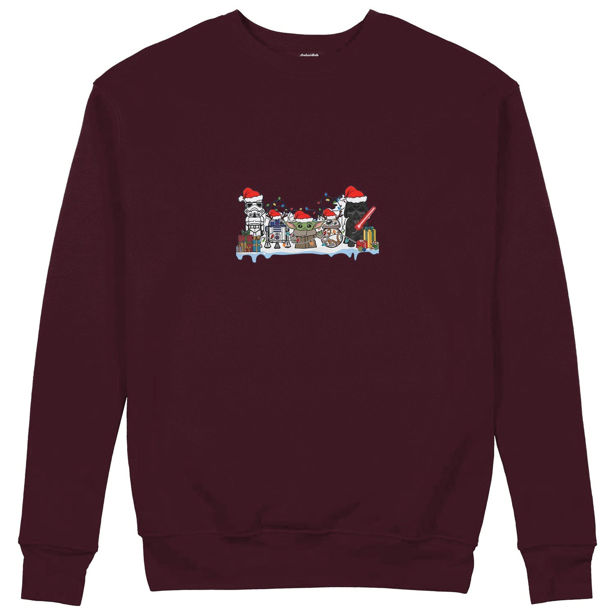 Star Wars Christmas Crew Sweatshirt — Bordo — Görsel 1