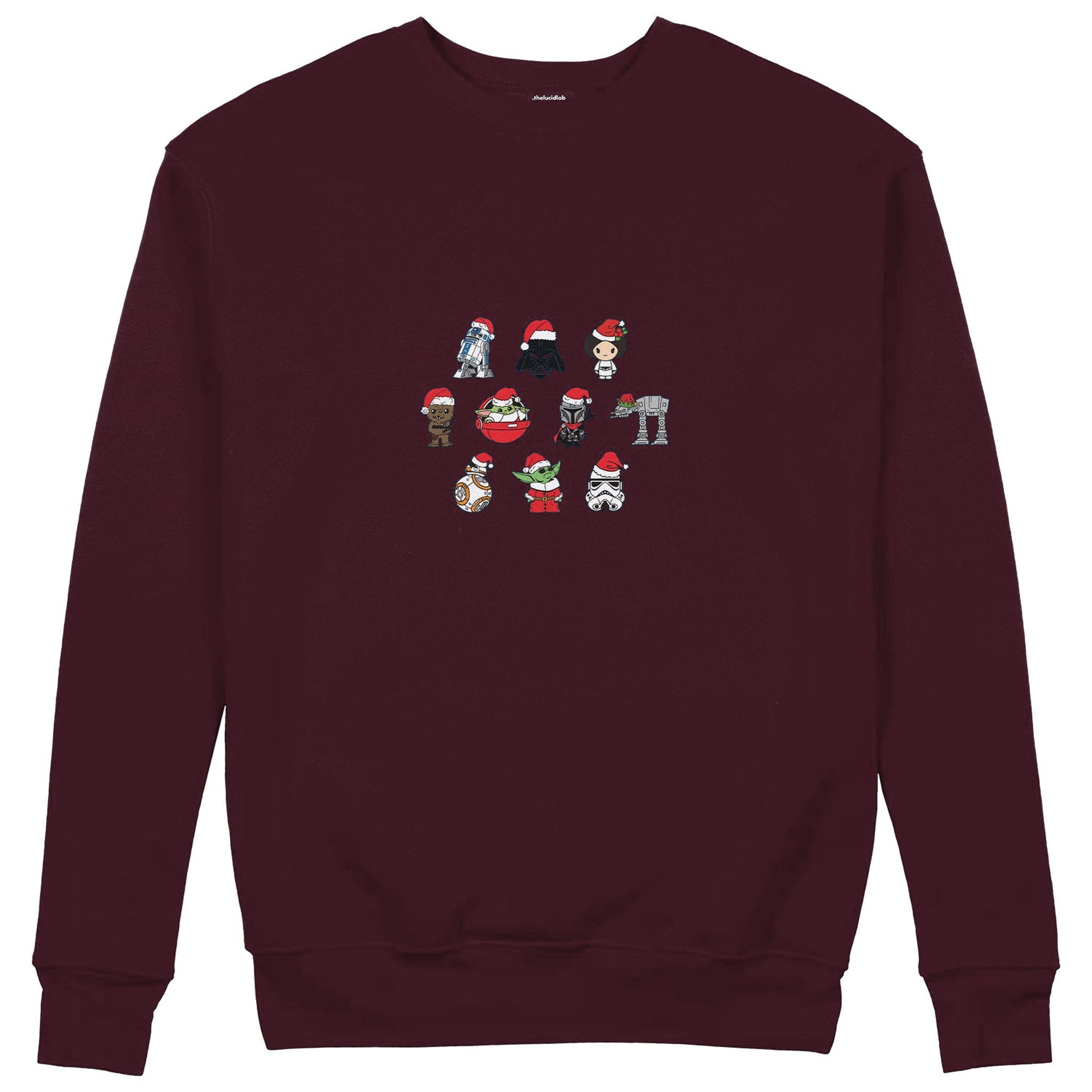 Star Wars Christmas Icons Sweatshirt — Bordo — Görsel 1