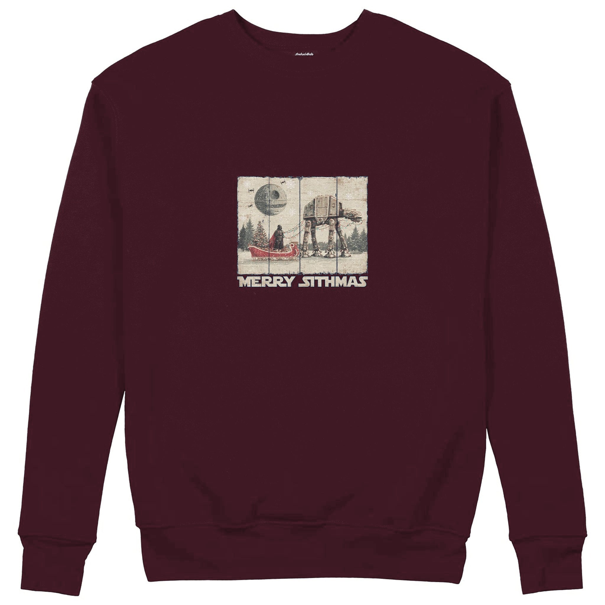 Star Wars Merry Sithmas Vintage Sweatshirt — Bordo — Görsel 1