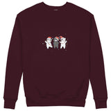 Tangled Christmas Cats Sweatshirt — Bordo — Görsel 1