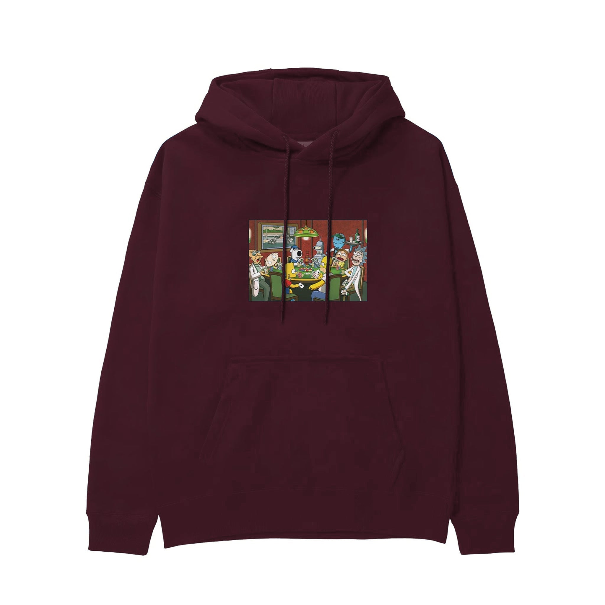 Champions League Poker Hoodie — Bordo — Görsel 1