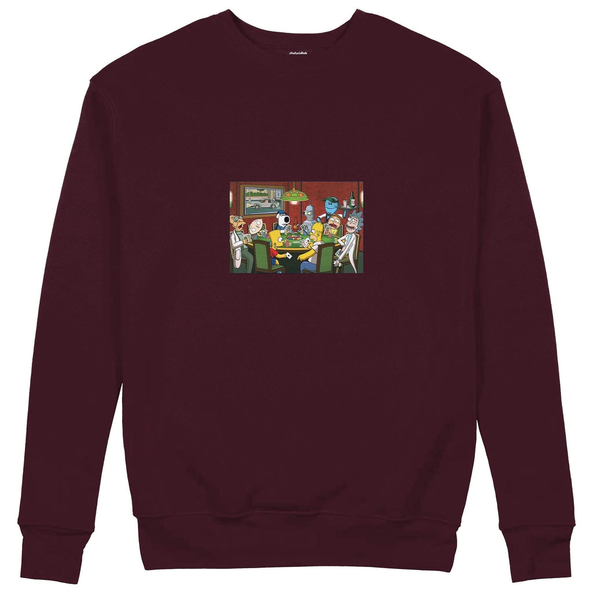 Champions League Poker Sweatshirt — Bordo — Görsel 1