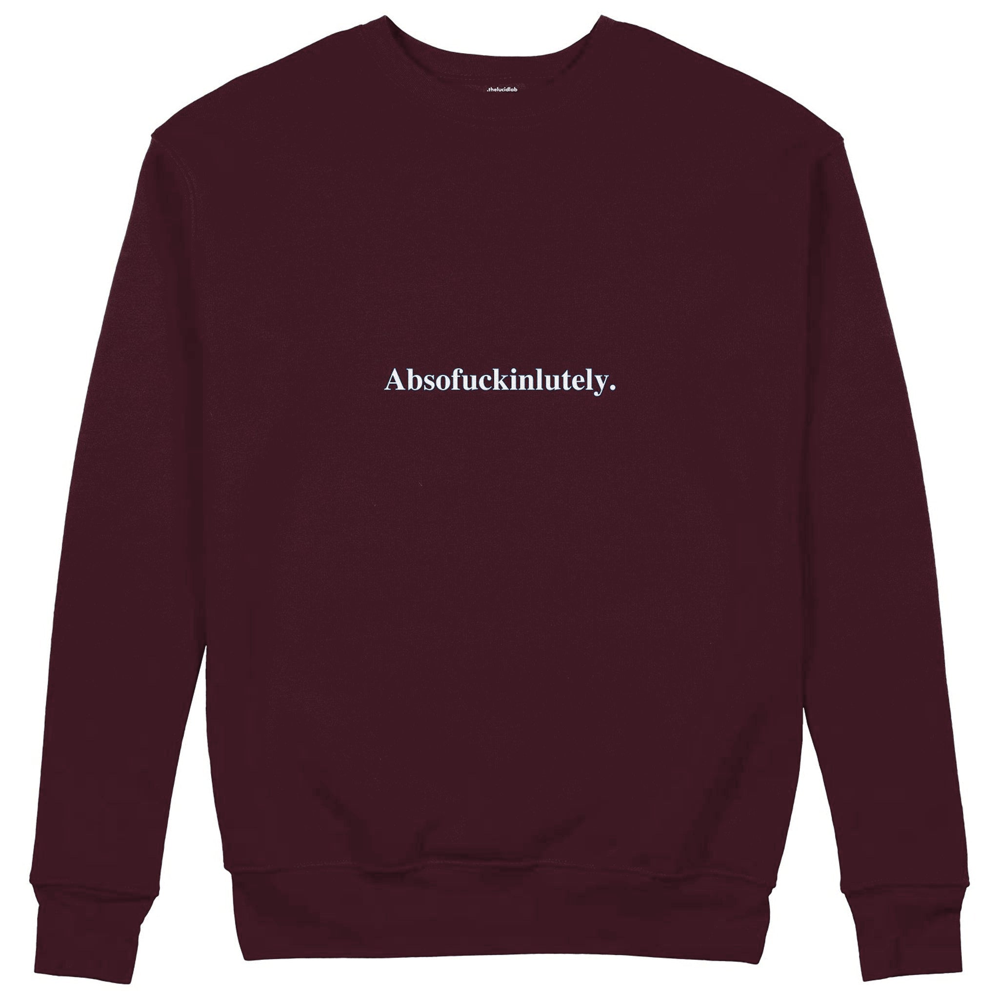 Absofuckinlutely Sweatshirt — Bordo — Görsel 1