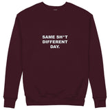 Same Sh*t Different Day Sweatshirt — Bordo — Görsel 1