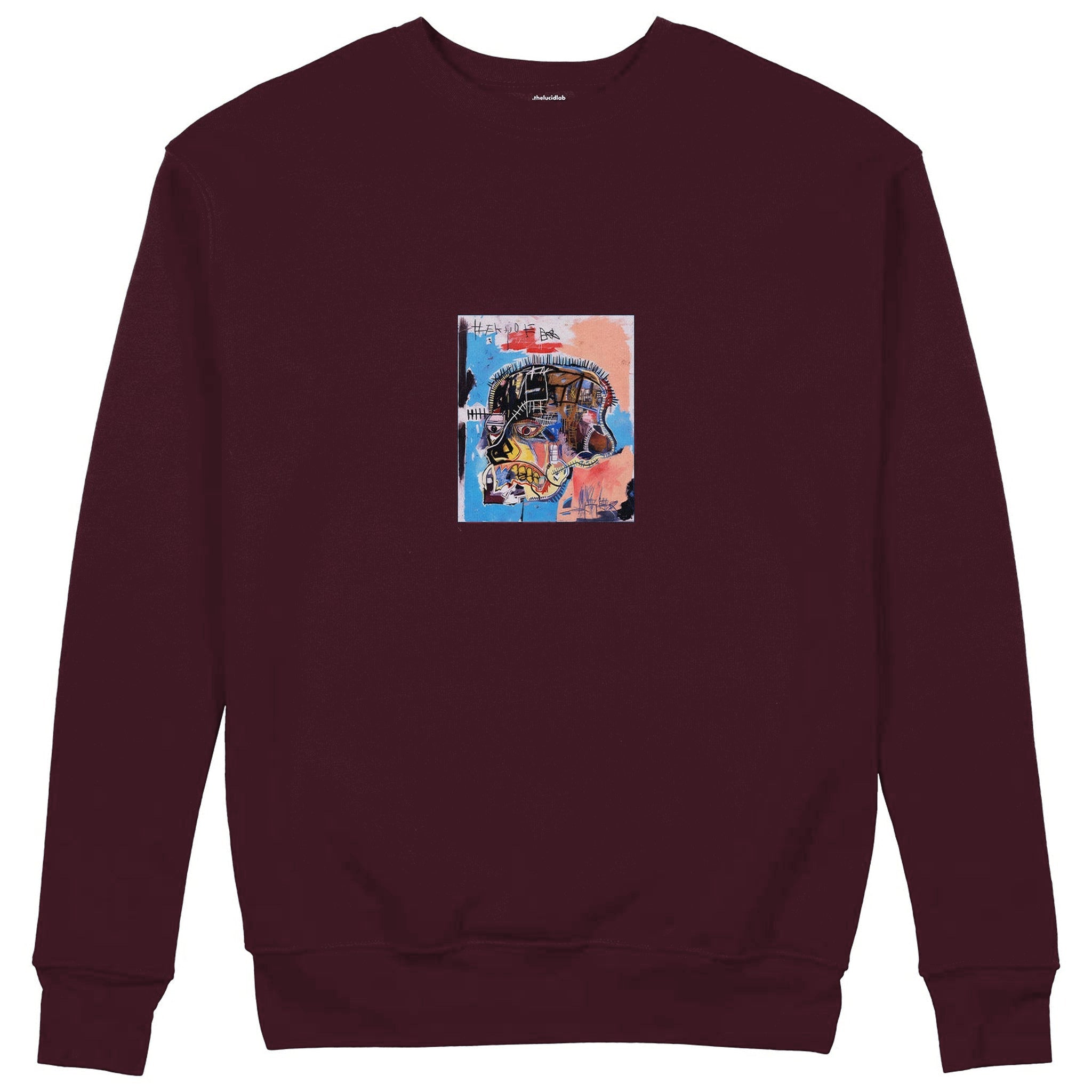 Basquiat Skull (1981) Sweatshirt — Bordo — Görsel 1