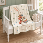 Bunny Drummer Polar Bebek Battaniyesi — Çapraz görünüm