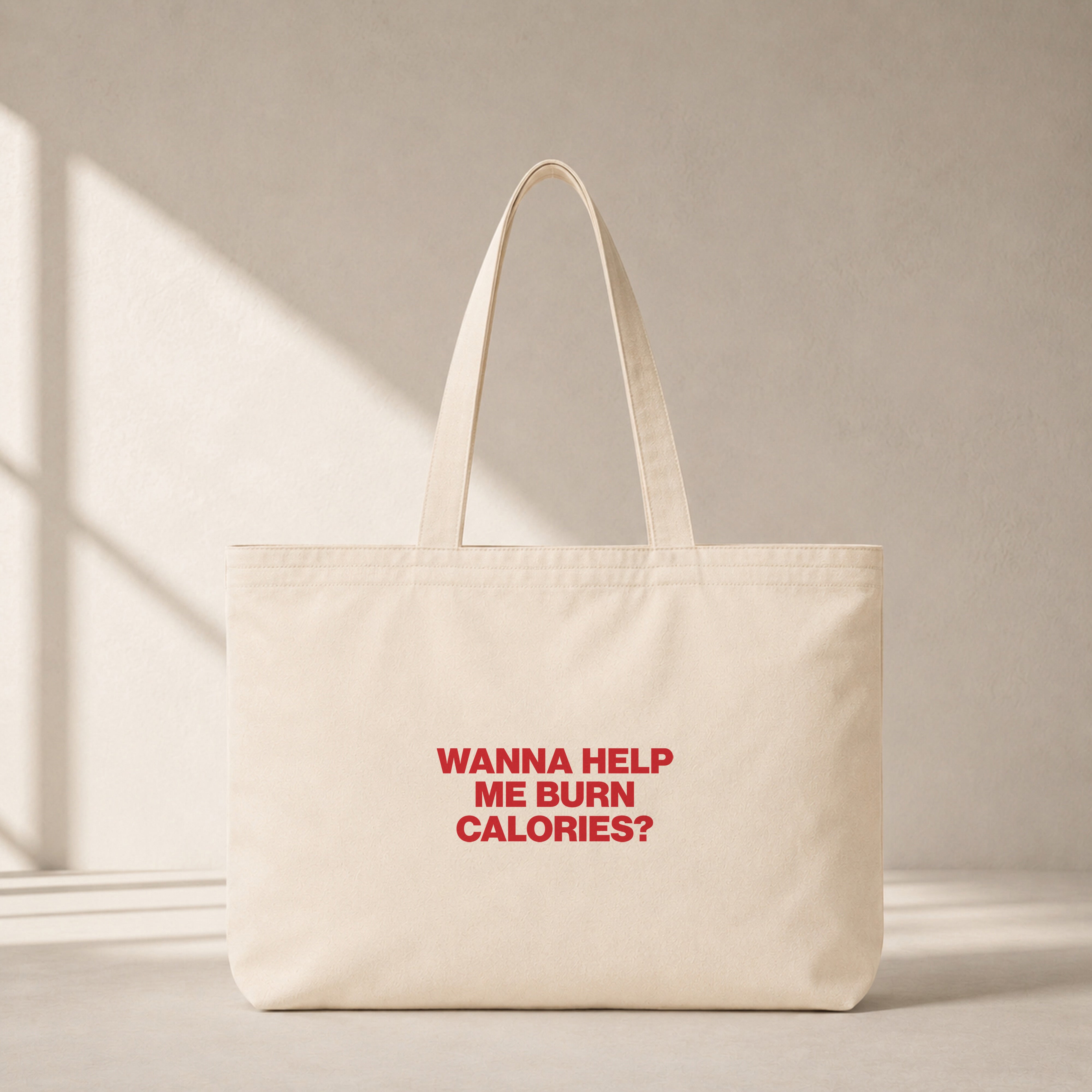 Burn Calories Club Tote Bag – ön görünüm