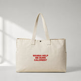 Burn Calories Daily Tote Bag – ön görünüm