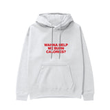 Burn Calories Hoodie - Beyaz - ön görünüm