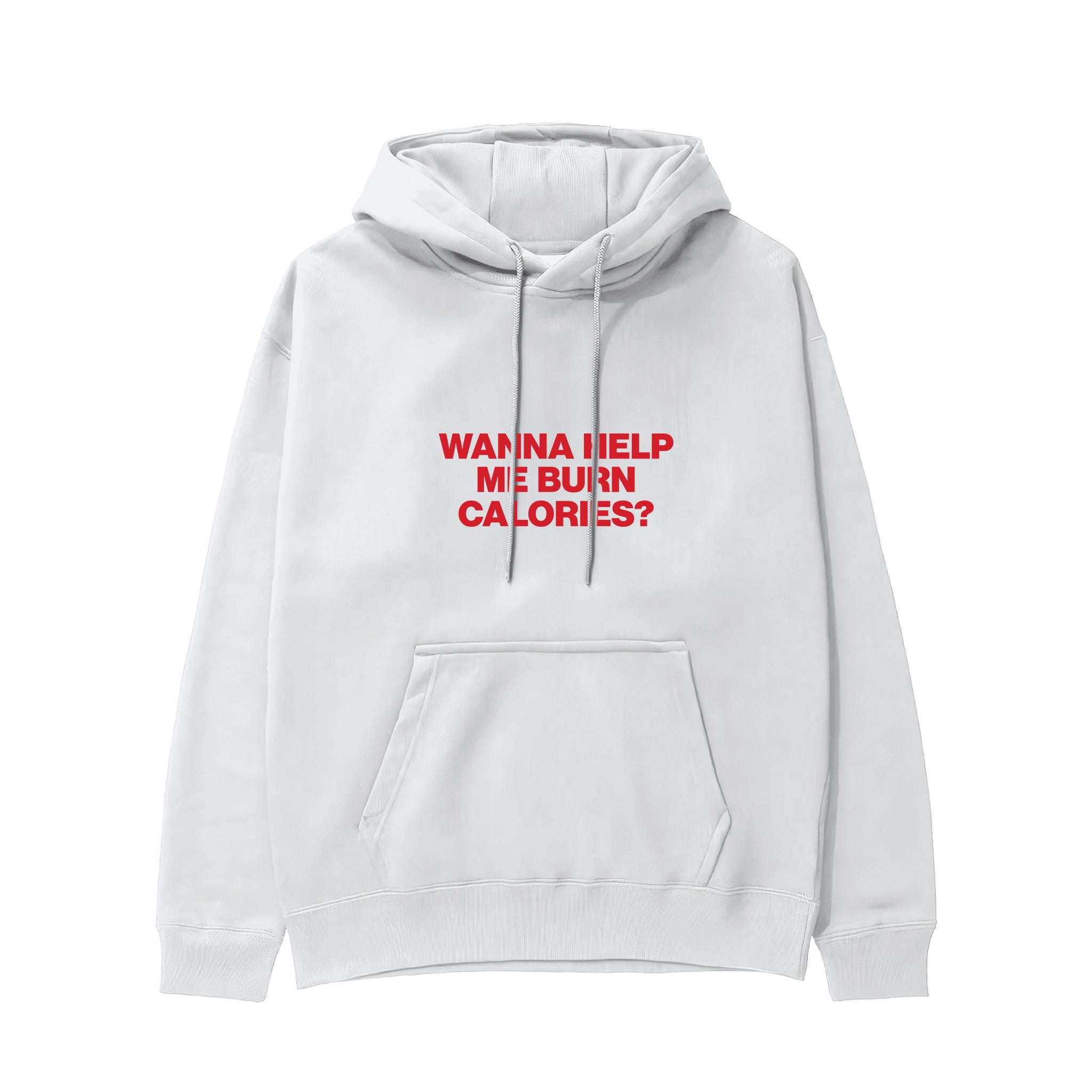 Burn Calories Hoodie - Beyaz - ön görünüm
