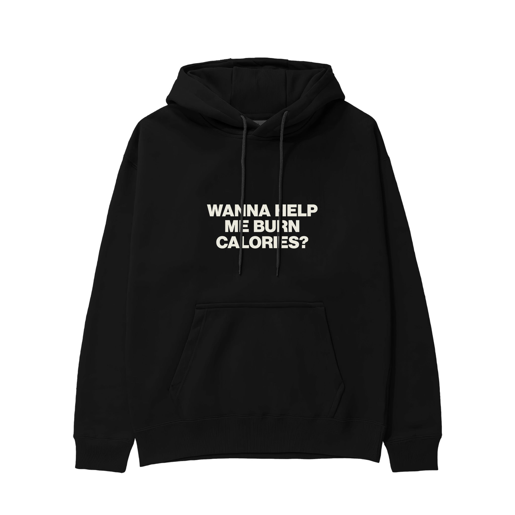 Burn Calories Hoodie - Siyah - ön görünüm
