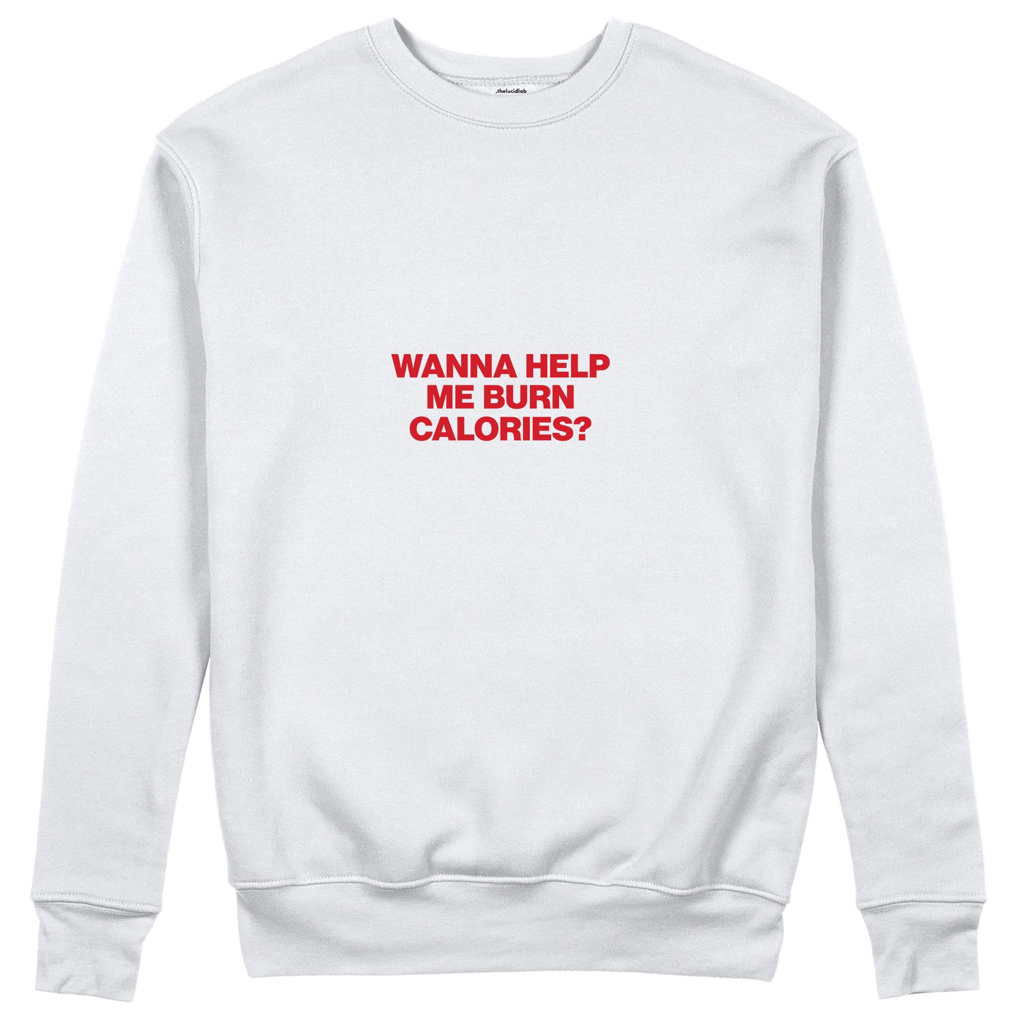 Burn Calories Sweatshirt - Beyaz - ön görünüm
